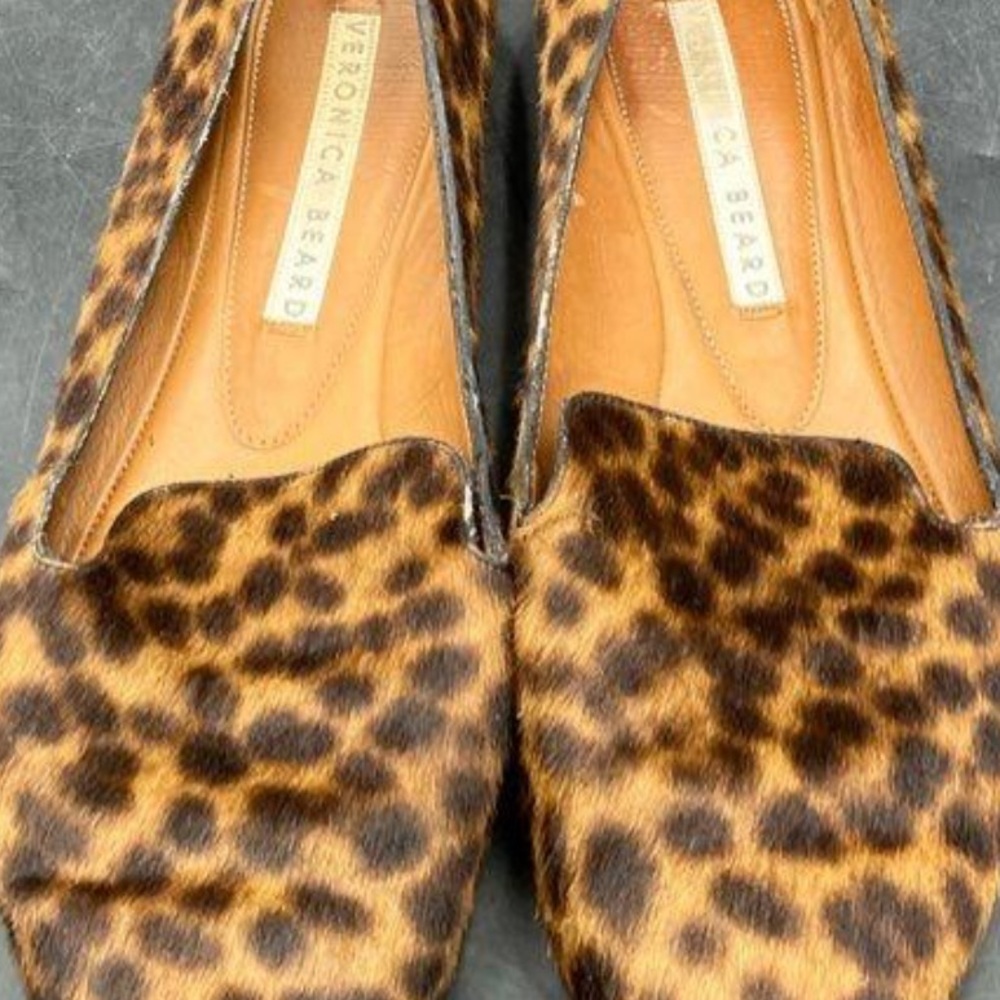 🐆 Veronica Beard Griffin Leopard Calf Hair Shoes 🐆 - Picture 6 of 7